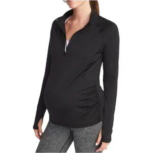 Old Navy Maternity 1/4 Zip Performance Jacket Pullover Black size M